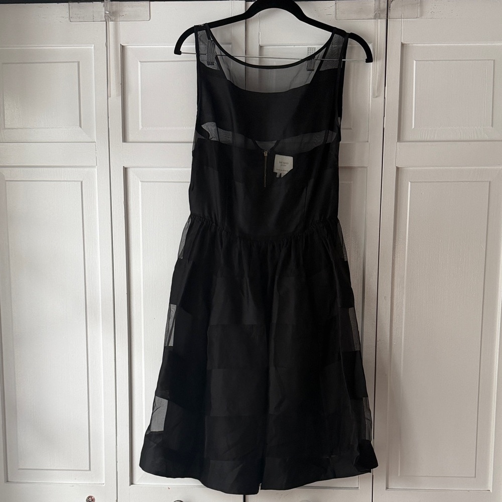 Kate Spade Black Sheer Midi Dress
